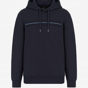 ARMANI EXCHANGE - Felpa con Cappuccio e Logo a Rilievo