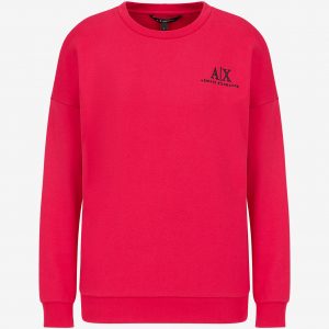 ARMANI EXCHANGE - Felpa Donna con Logo Fronte-Retro Fuxia
