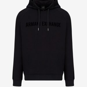 ARMANI EXCHANGE - Felpa Uomo con Cappuccio Nero