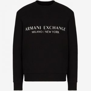 ARMANI EXCHANGE - Felpa Uomo Girocollo Nero