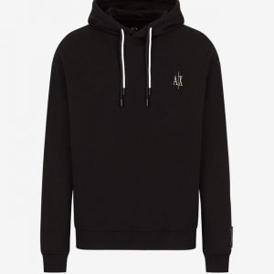 ARMANI EXCHANGE - Felpa Uomo in Cotone con Cappuccio e Patch Icon Period