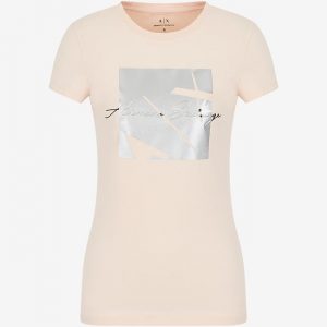 ARMANI EXCHANGE-T-shirt DONNA ROSA con stampa