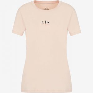 ARMANI EXCHANGE-T-shirt DONNA con logo ROSA