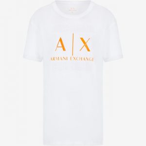 ARMANI EXCHANGE-T-shirt con logo DONNA BIANCA