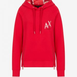 ARMANI EXCHANGE - Felpa Donna con Cappuccio in Cotone Organico Magma