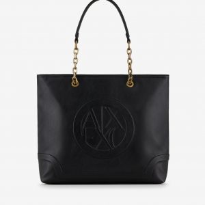 ARMANI EXCHANGE - Borsa Donna Tote con Brand Logo Nero