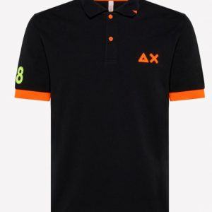SUN68-Polo UOMO LOGO FLUO EL. NERA