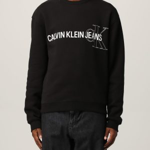 CALVIN KLEIN - Felpa Uomo Girocollo Nero