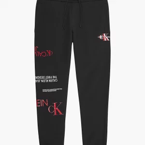 CALVIN KLEIN - Pantaloni Tuta Uomo Con Logo in Cotone Biologico