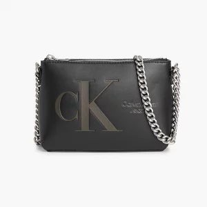 CALVIN KLEIN - Borsa Donna a Tracolla con Monogramma Nero