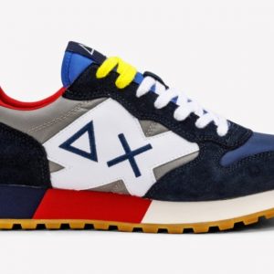 SUN68 - Scarpe Uomo Jaki Tricolors Navy Blue/Grigio Medio