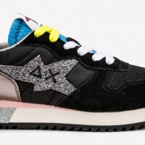 SUN68-Scarpe STARGIRL GLITTER LOGO NERO