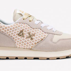 SUN68-Scarpe ALLY BIG MESH BIANCO PANNA