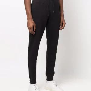 CALVIN KLEIN - Pantalone Tuta Uomo Affusolato in Cotone Nero