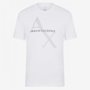 ARMANI EXCHANGE-T-shirt regular fit in cotone con logo BIANCA