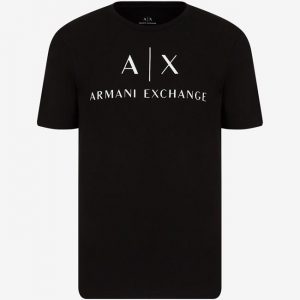 ARMANI EXCHANGE- T-Shirt Uomo Slim Fit in Cotone Nero