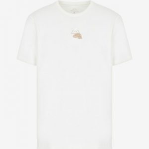 ARMANI EXCHANGE-T-shirt regular fit in jersey di cotone Avorio