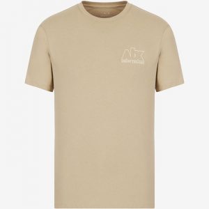 ARMANI EXCHANGE-T-shirt regular fit in jersey di cotone Beige