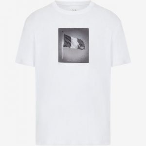 ARMANI EXCHANGE-T-shirt regular fit in jersey di cotone BIANCA