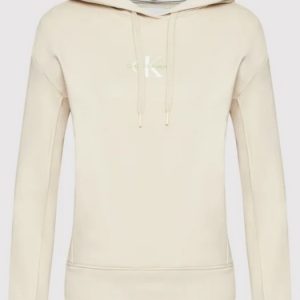 CALVIN KLEIN - Felpa Donna con Cappuccio Beige