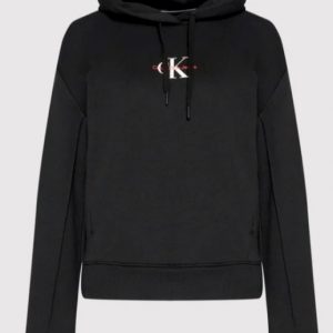 CALVIN KLEIN - Felpa Donna con Cappuccio Nero