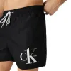 CALVIN KLEIN - Costume Pantaloncini da Bagno con Cordoncino Medio Nero
