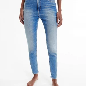 CALVIN KLEIN - High Rise Super Skinny Ankle Jeans Donna
