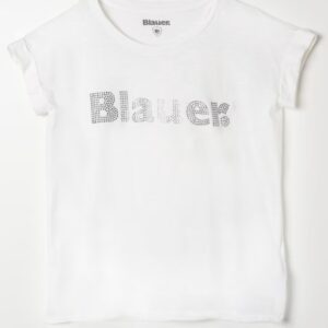 BLAUER - T-Shirt Kids Crystal Bianco