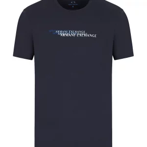 ARMANI EXCHANGE-T-SHIRT BLUE NAVY CON LOGO