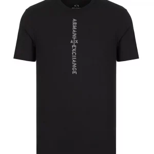 ARMANI EXCHANGE-T-SHIRT UOMO NERA CON STAMPA