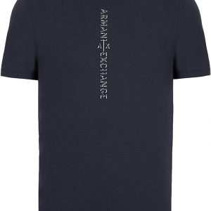 ARMANI EXCHANGE-T-SHIRT UOMO BLUE NAVY CON STAMPA