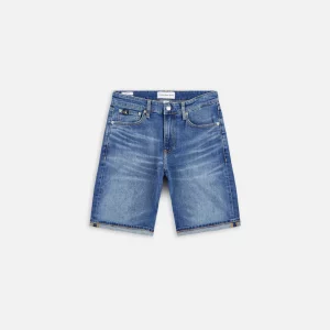 CALVIN KLEIN - Pantaloncini di Jeans Uomo Regular Short Denim Dark