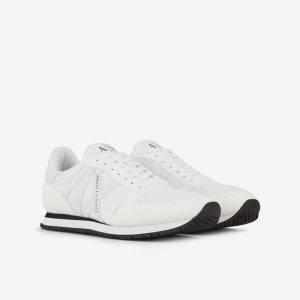 ARMANI EXCHANGE -Sneaker  UOMO con inserti in micro-suede, nylon BIANCO