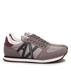 ARMANI EXCHANGE -Sneaker  UOMO con inserti in micro-suede, nylon GRIGIO
