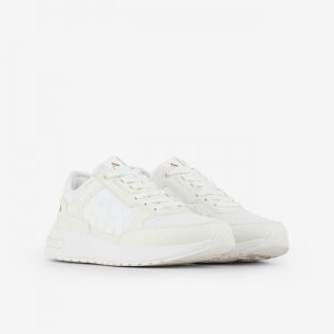 ARMANI EXCHANGE - SCARPE UOMO in mesh con suola maxi BIANCHE