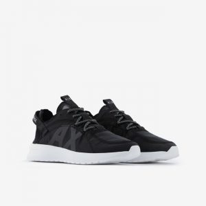 ARMANI EXCHANGE - Sneaker UOMO NERE in nylon ripstop, rete e tessuto stretch