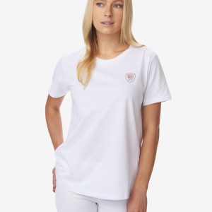 BLAUER - T-SHIRT DONNA CON SCUDO BLAUER BIANCA