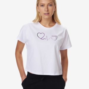 BLAUER - T-SHIRT DONNA BATTITO DEL CUORE BLAUER BIANCO