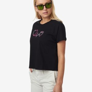 BLAUER - T-SHIRT DONNA BATTITO DEL CUORE BLAUER NERA