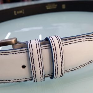 CINTURA MADE IN ITALY VERA PELLE BIANCA