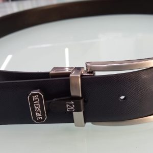 CINTURA MADE IN ITALY VERA PELLE DOUBLE FACE NERO/BLU