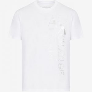 ARMANI EXCHANGE - T-shirt girocollo in jersey di cotone mercerizzato BIANCA