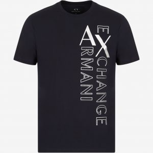 ARMANI EXCHANGE - T-shirt girocollo in jersey di cotone mercerizzato NAVY BLUE