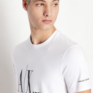 ARMANI EXCHANGE - T-SHIRT UOMO CON LOGO BIANCA