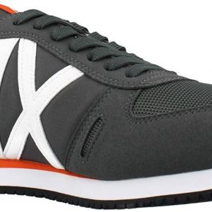 ARMANI EXCHANGE -Sneaker  UOMO con inserti in micro-suede, nylon GRIGIO