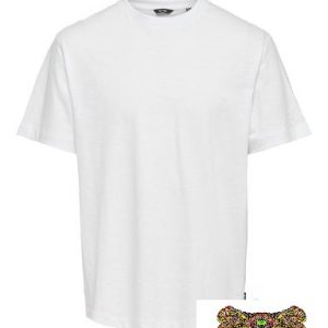ONLY&SONS - T-SHIRT UOMO BIANCA CON STAMPA