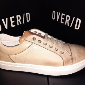 OVER/D - SNEAKERS PELLE BEIGE