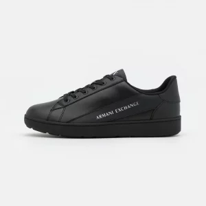 ARMANI EXCHANGE - Sneaker in action leather NERE