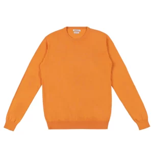 OVER-D - MAGLIA GIROCOLLO BASICA ARANCIO