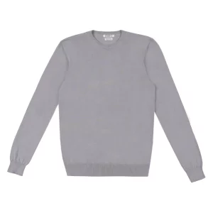 OVER-D - MAGLIA GIROCOLLO BASICA GRIGIO